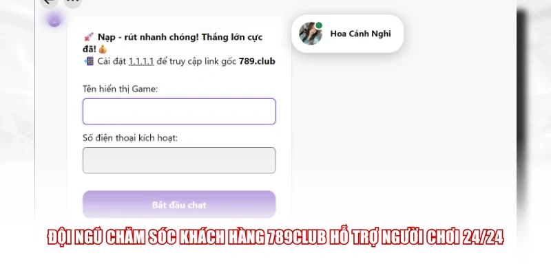 Đội ngũ chăm sóc khách hàng 789Club hỗ trợ người chơi 24/24