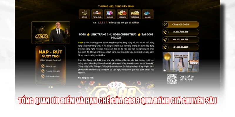 Tổng quan ưu điểm và hạn chế của GO88 qua đánh giá chuyên sâu